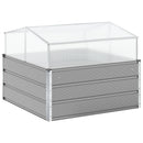 Plantekasse Lysegrå 100 x 100 x 77 cm Galvaniseret stål