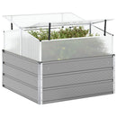 Plantekasse Lysegrå 100 x 100 x 77 cm Galvaniseret stål