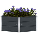 Plantekasse Antracit 129 x 129 x 45 cm Stål