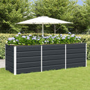 Plantekasse Antracit 240 x 80 x 75 cm Stål