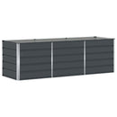 Plantekasse Antracit 240 x 80 x 75 cm Stål