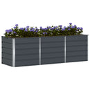 Plantekasse Antracit 240 x 80 x 75 cm Stål