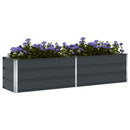 Plantekasse Antracit 195 x 50 x 45 cm Galvaniseret stål