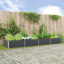Plantekasse Antracit 385 x 100 x 45 cm Galvaniseret stål
