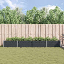 Plantekasse Antracit 385 x 100 x 45 cm Galvaniseret stål