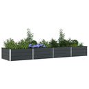 Plantekasse Antracit 385 x 100 x 45 cm Galvaniseret stål