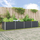 Plantekasse Antracit 385 x 100 x 75 cm Galvaniseret stål