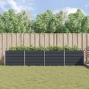 Plantekasse Antracit 385 x 100 x 75 cm Galvaniseret stål