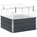 Plantekasse Antracit 100 x 100 x 77 cm Galvaniseret stål