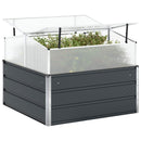 Plantekasse Antracit 100 x 100 x 77 cm Galvaniseret stål