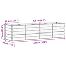 Plantekasse Grøn 320 x 80 x 75 cm Stål