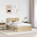 Sengestel med hovedgærde Sonoma 120 x 190 cm Massiv fyrretræ
