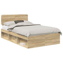 Sengestel med hovedgærde Sonoma 120 x 190 cm Massiv fyrretræ