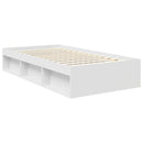 Sengestel med hovedgærde Hvid 100 x 200 cm Massiv fyrretræ