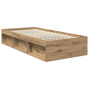 Sengestel med hovedgærde Artisan eg 90 x 200 cm Massiv fyrretræ