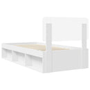 Sengestel med hovedgærde Hvid 75 x 190 cm Massiv fyrretræ