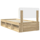 Sengestel med hovedgærde Sonoma eg 75 x 190 cm Massiv fyrretræ