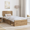 Sengestel med hovedgærde Artisan eg 75 x 190 cm Massiv fyrretræ