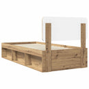 Sengestel med hovedgærde Artisan eg 75 x 190 cm Massiv fyrretræ