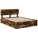 Sengestel med skuffe Røget Eg 150 x 200 cm Konstrueret træ