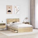 Sengestel med skuffe Sonoma eg 120 x 190 cm Konstrueret træ