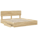 Opbevaringsseng Sonoma eg 180 x 200 cm Konstrueret træ