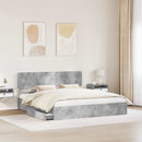 Opbevaringsseng Beton Grå 180 x 200 cm Konstrueret træ