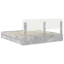 Opbevaringsseng Beton Grå 180 x 200 cm Konstrueret træ