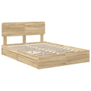 Opbevaringsseng Sonoma eg 160 x 200 cm Konstrueret træ
