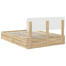 Opbevaringsseng Sonoma eg 160 x 200 cm Konstrueret træ