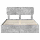 Opbevaringsseng Beton Grå 150 x 200 cm Konstrueret træ