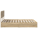 Opbevaringsseng Sonoma eg 140 x 200 cm Konstrueret træ