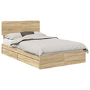 Opbevaringsseng Sonoma eg 135 x 190 cm Konstrueret træ