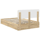 Opbevaringsseng Sonoma eg 135 x 190 cm Konstrueret træ
