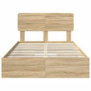 Opbevaringsseng Sonoma eg 135 x 190 cm Konstrueret træ