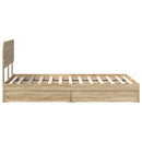 Opbevaringsseng Sonoma eg 135 x 190 cm Konstrueret træ