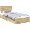 Opbevaringsseng Sonoma eg 100 x 200 cm Konstrueret træ