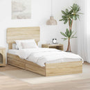 Opbevaringsseng Sonoma eg 90 x 190 cm Konstrueret træ
