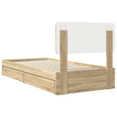 Opbevaringsseng Sonoma eg 90 x 190 cm Konstrueret træ