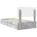 Opbevaringsseng Beton Grå 70 x 190 cm Konstrueret træ