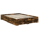 Sengestel med hovedgærde Røget eg 150 x 200 cm Konstrueret træ
