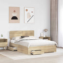 Sengestel med hovedgærde Sonoma eg 140 x 190 cm Konstrueret træ