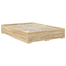 Sengestel med hovedgærde Sonoma eg 140 x 190 cm Konstrueret træ