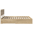 Sengestel med hovedgærde Sonoma eg 140 x 190 cm Konstrueret træ