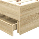 Sengestel med skuffe Sonoma eg 140 x 200 cm Ingeniørtræ