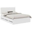Sengestel med skuffe Hvid 140 x 190 cm Ingeniørtræ