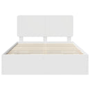 Sengestel med skuffe Hvid 140 x 190 cm Ingeniørtræ