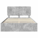 Sengestel med skuffe Beton Grå 140 x 190 cm Ingeniørtræ