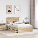 Sengestel med skuffe Sonoma eg 120 x 200 cm Ingeniørtræ