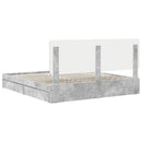 Opbevaringsseng Beton Grå 200 x 200 cm Konstrueret træ